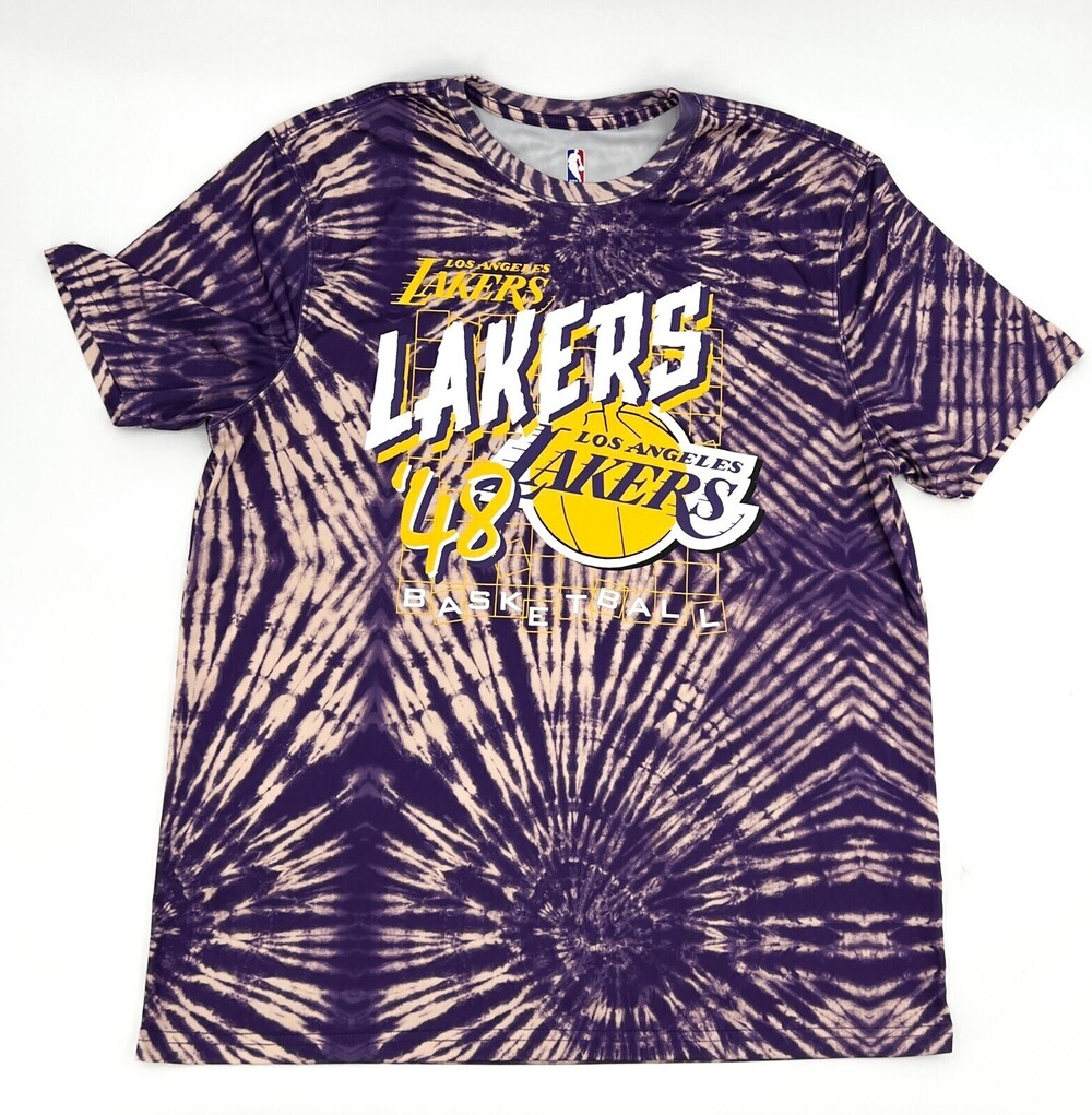 Los Angeles Lakers Shirt Adult Extra Large Purple Tie Dye '48 NBA Basketball
